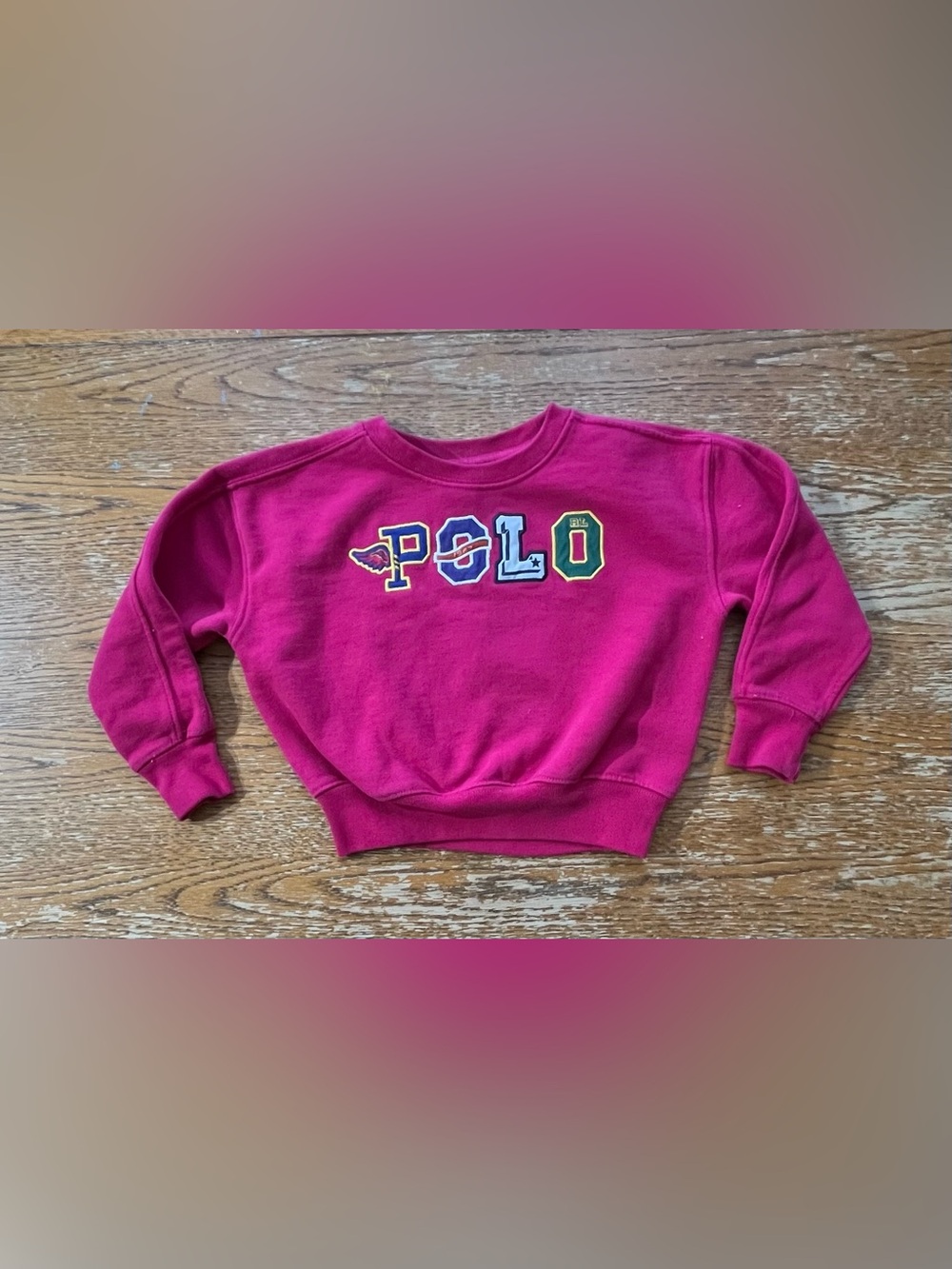 POLO RALPH LAUREN Pink Logo Sweatshirt Size 4T